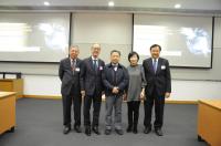 (From left) Prof. Chan Wai-yee, Prof. Tony Chan, Prof. Yang Huanming, Mrs. Fanny Law and Prof. Benjamin Wah taken during the Conference